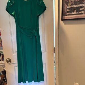 Calvin Klein Emerald Green Tie-Waist Maxi Dress